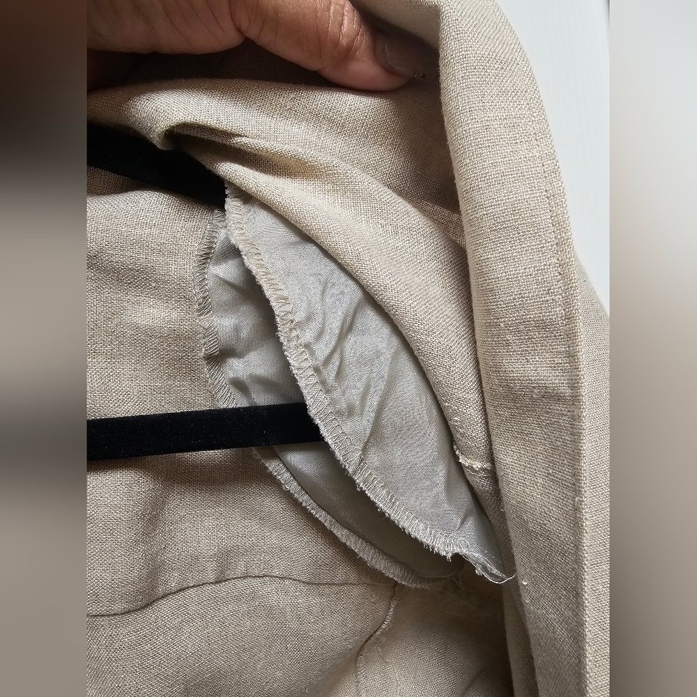 Perry Ellis Portfolio Men’s Linen Cardigan Size P | Beige | 100% Linen | Pockets - Picture 7 of 11